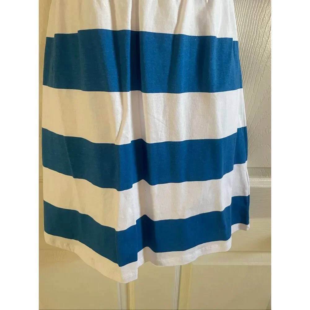 Juicy Couture XL Youth 16 Crew Tee Dress Blue White Sequins
